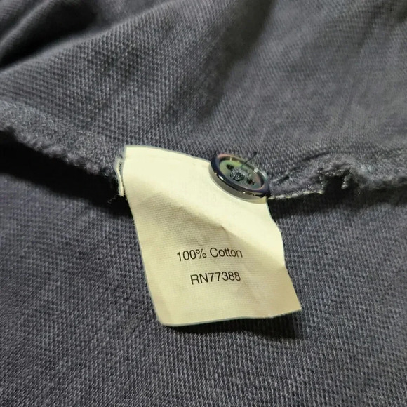 J. Crew Tuxedo Ruffle Front Navy Blue Scoop Neck Knit Top, Large (Org $70) - Picture 6 of 7